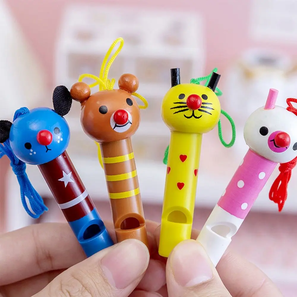 

Multicolor Animal Shape With Lanyard Wooden Whistles Kids Birthday Gifts Children Toys Baby Shower Noice Maker