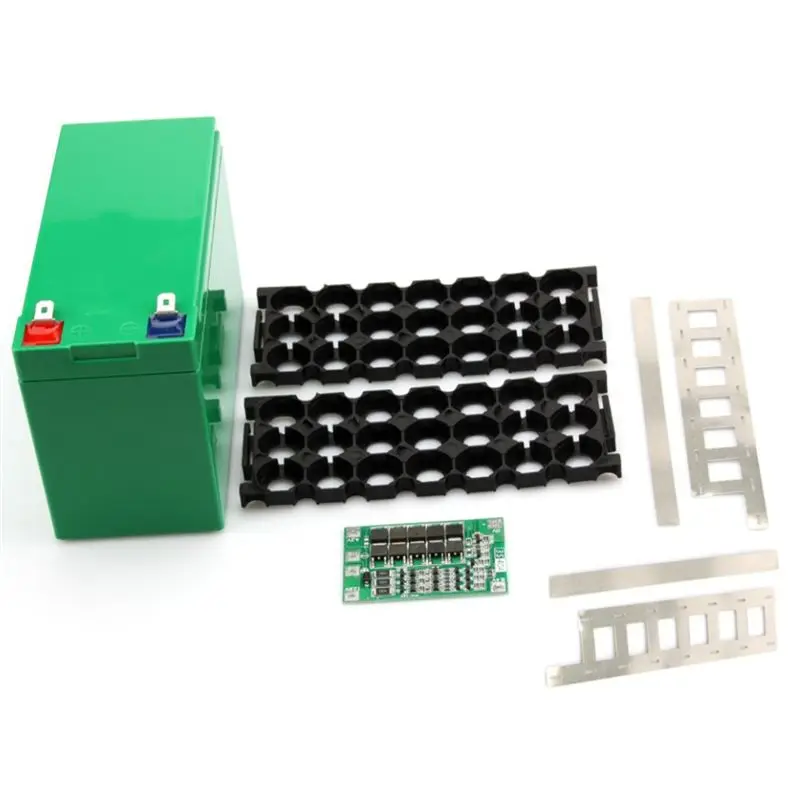 N34R-BMS 3S40A Lithium Battery Storage Case DIY 12V 3X7 18650 Battery Box Fixture Holder Plastic Shell