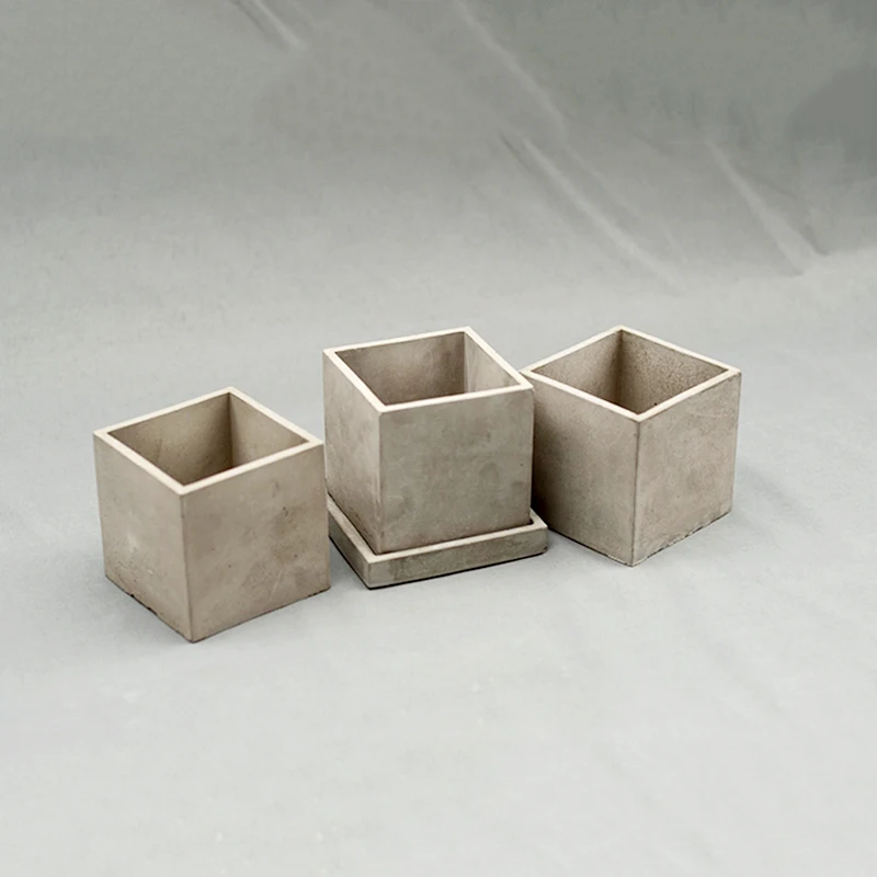 Square Flower Pot Silicone Mold DIY Pen Holder Crystal Glue Epoxy Resin Molds Outdoor Planters Concrete Mold Candle Jar Mold