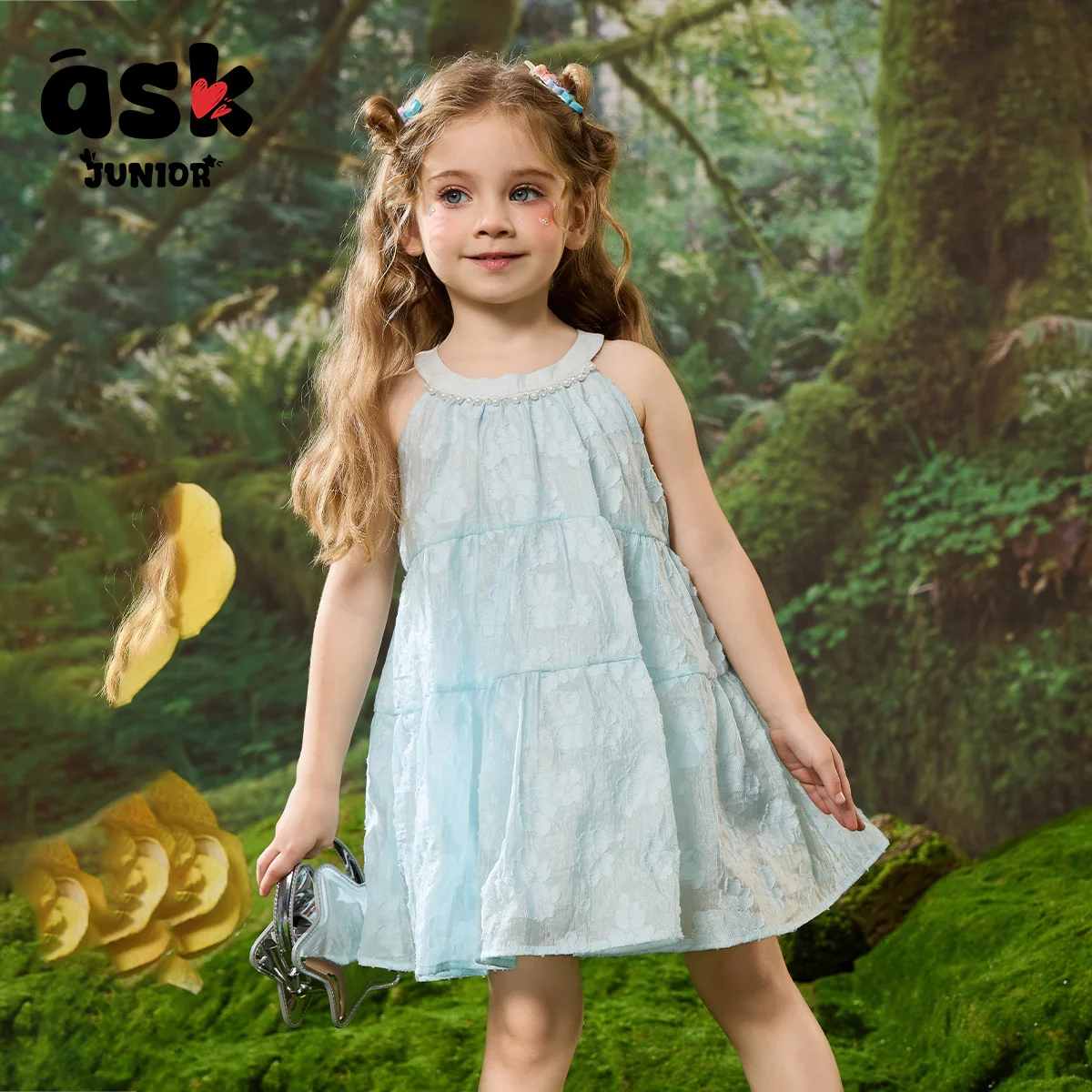 اسأل الأطفال الصغار بلا أكمام الصيف الفتيات الرقبة حبة الحمالة عطلة الرياح فستان الأميرة #5