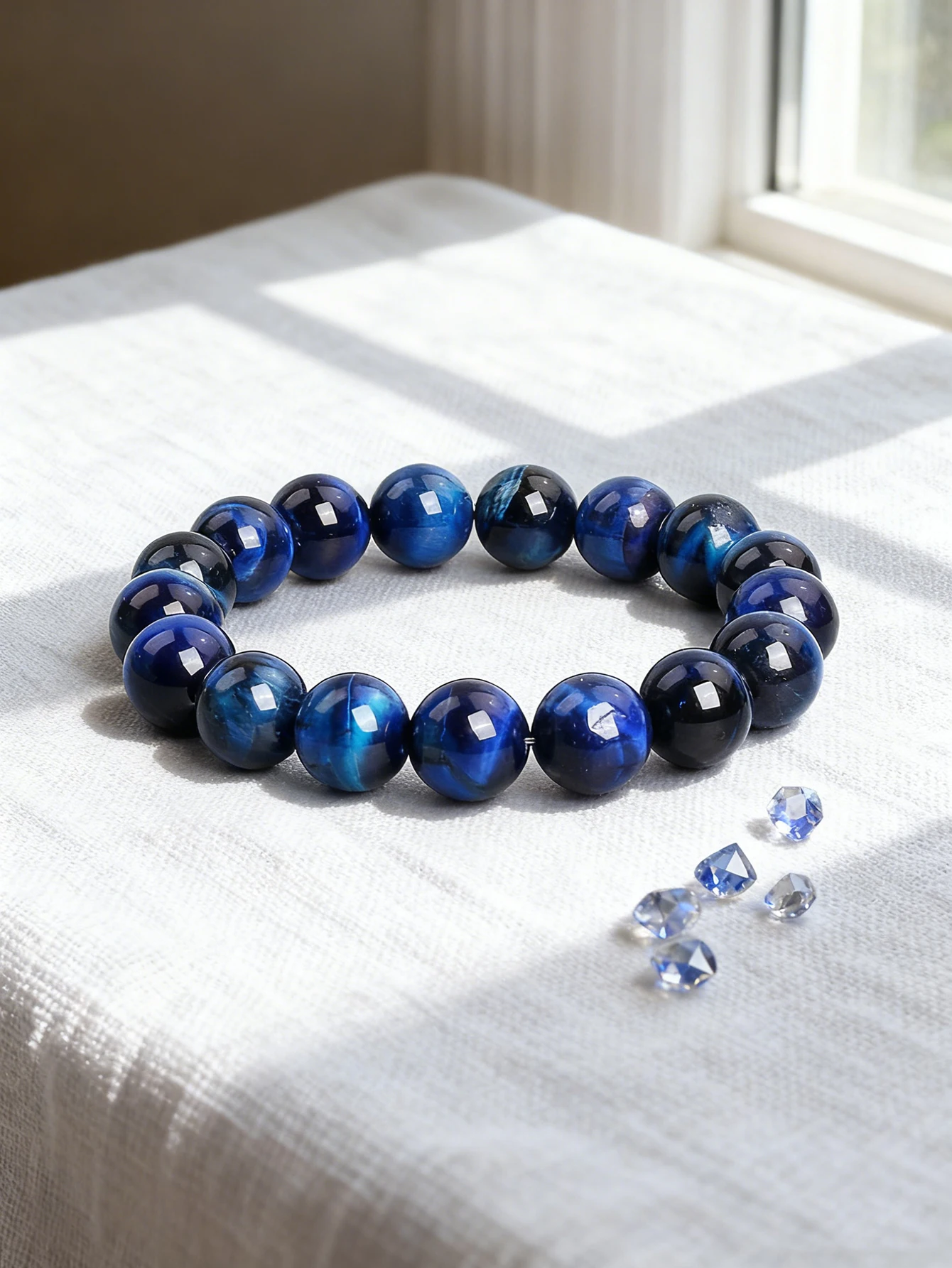 6 8 10mm Blue Tiger Eye Stone Bracelet Healing Reiki Chakra Balance Beads Courage Focus Protection Charm Natural Jewelry Gifts