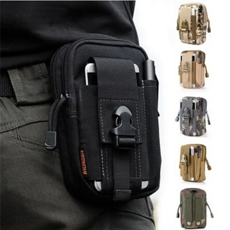 2024 New Men Waist Pack Bum Bag Pouch Waterproof Belt Waist Packs Molle Nylon Mobile Phone Wallet Travel Tool Waist Bag