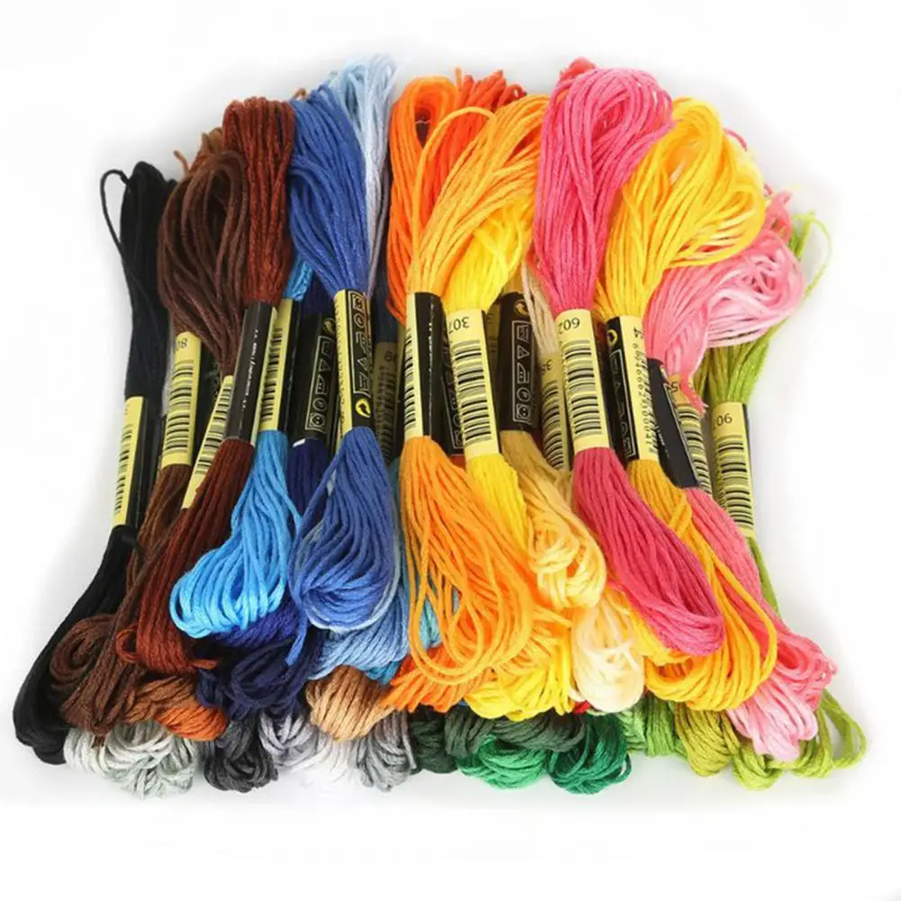 8Pcs 7.5m Thread Cross Stitch Embroidery Cotton DIY Craft Sewing Skeins for Cross Stitch Cotton Thread Embroidery Line