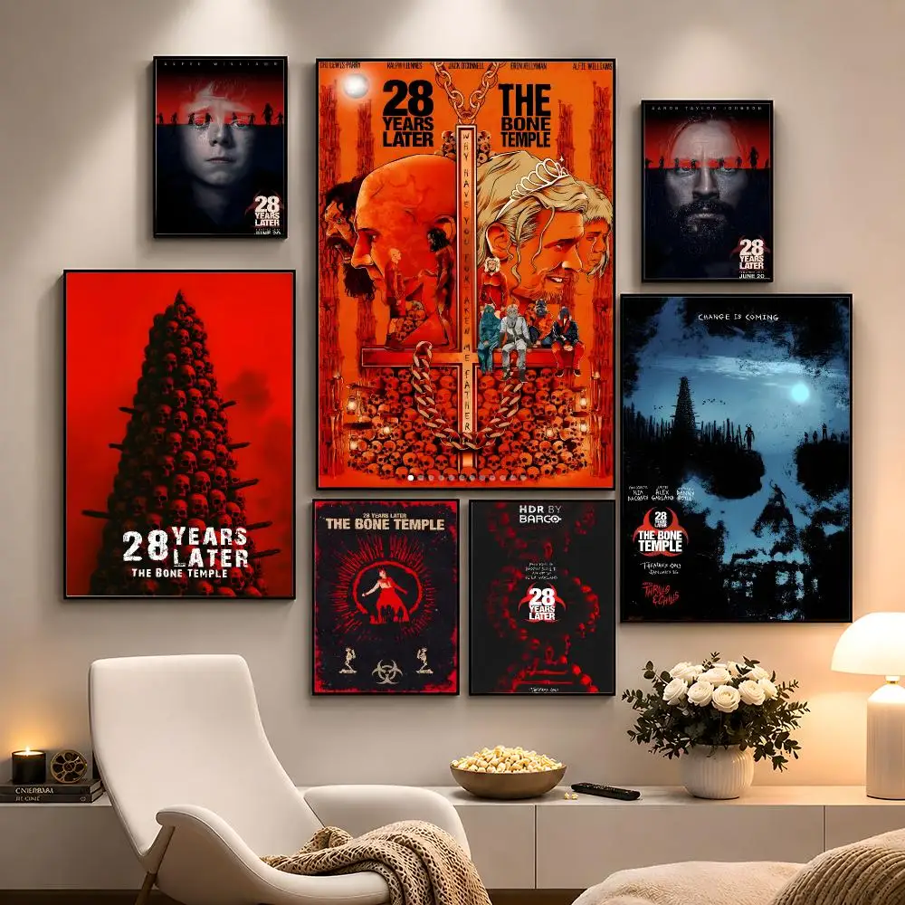 Movie 28 Years Later Bone Temple Poster Peel And Stick Wall Art PP Waterproof HD Bedroom Living Room Home Decor Gift
