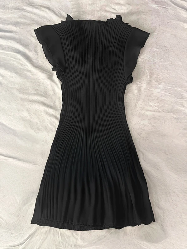 Boya Girl Original Bla Chiffon irt Dr Women's Summer Vintage Vintage ort Skirt Ele Sle Cotton Blend Spring A-L...