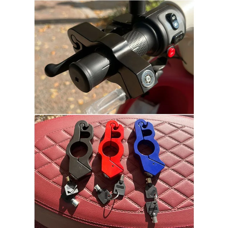 

New Motorcycle Electric Vehicle Aluminum Alloy Lock Solid Imitating Steal Locks Keys Motorcycle Handlebar Lock Anti-theft Lock