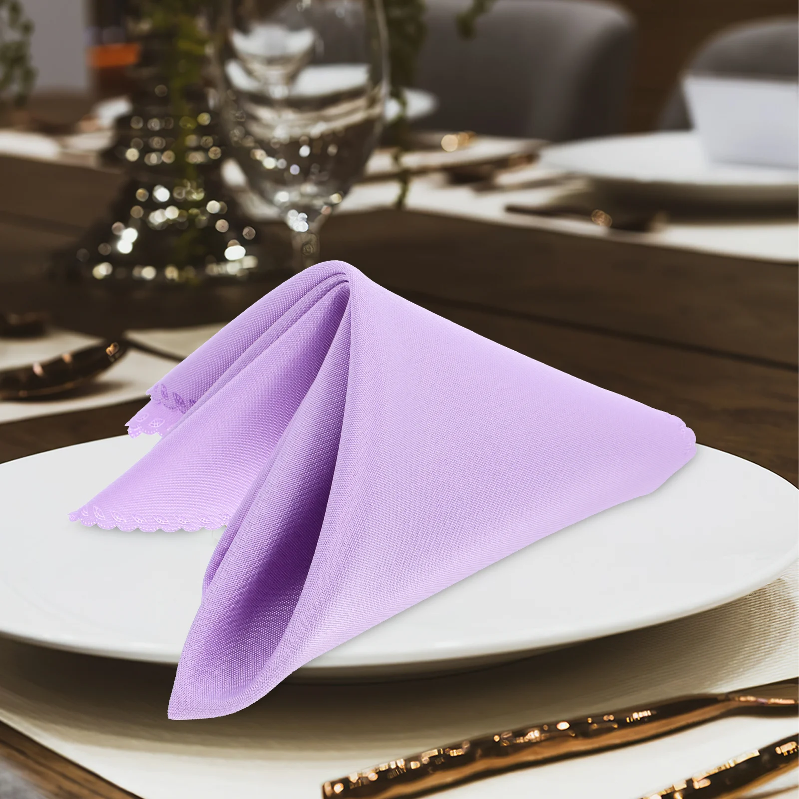 

10Pcs Napkins Cloth Solid Color Reusable Dinner Party Table Napkins Wedding Buffet Serviette Table Accessories