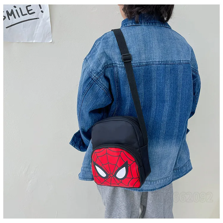 Disney Spider-Man New Children's Shoulder Oblique Bag Cartoon Fashion Boys' Waist Bag Large Capacity Children's Shoulder Bag