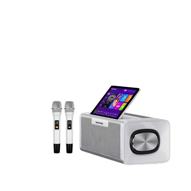 

Wireless microphone with display screen Living room Karaoke home mobile KTV jukebox