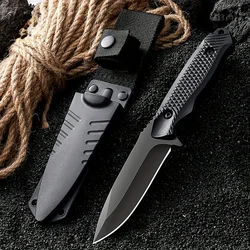 1pc High Hardness Folding Pocket Knife With Sheath, Portable Fruit Peeling Outdoor Camping BBQ Knife, Diving Knife With Sheath