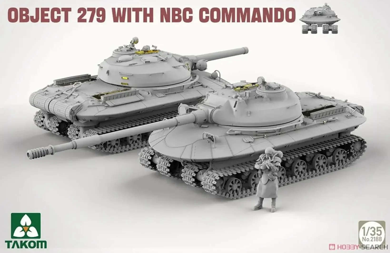 TAKOM 2188 1/35 Object 279 w/NBC Commando Plastic Model Kit