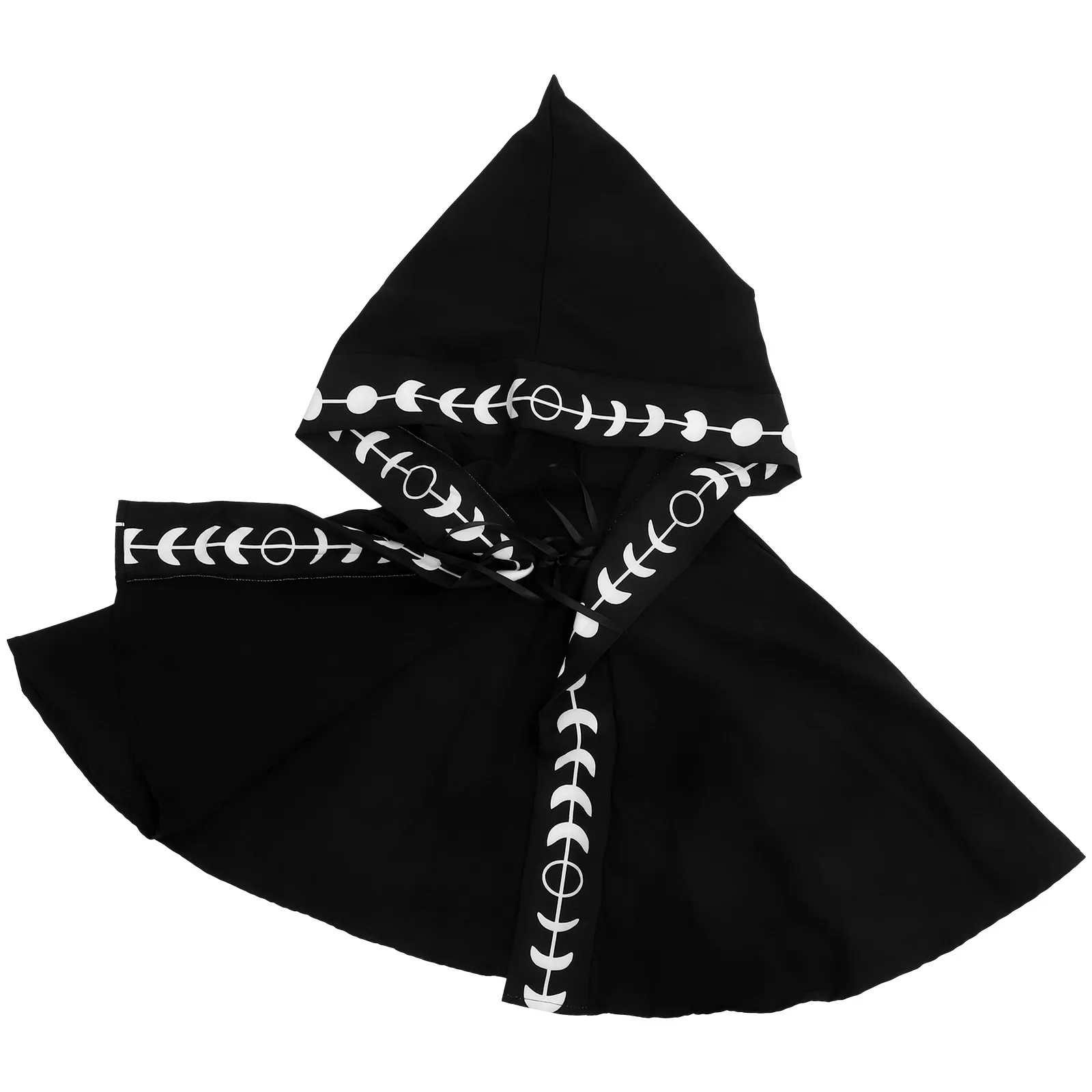 

Witch Hooded Medieval Halloween Cosplay Breathable Polyester Cloak Hood Men Women Steampunk Party Costume Neck Cloak