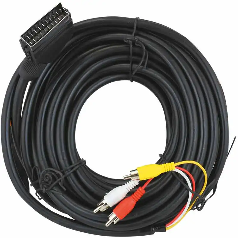 SCART TO 3RCA 10 METRE CABLE