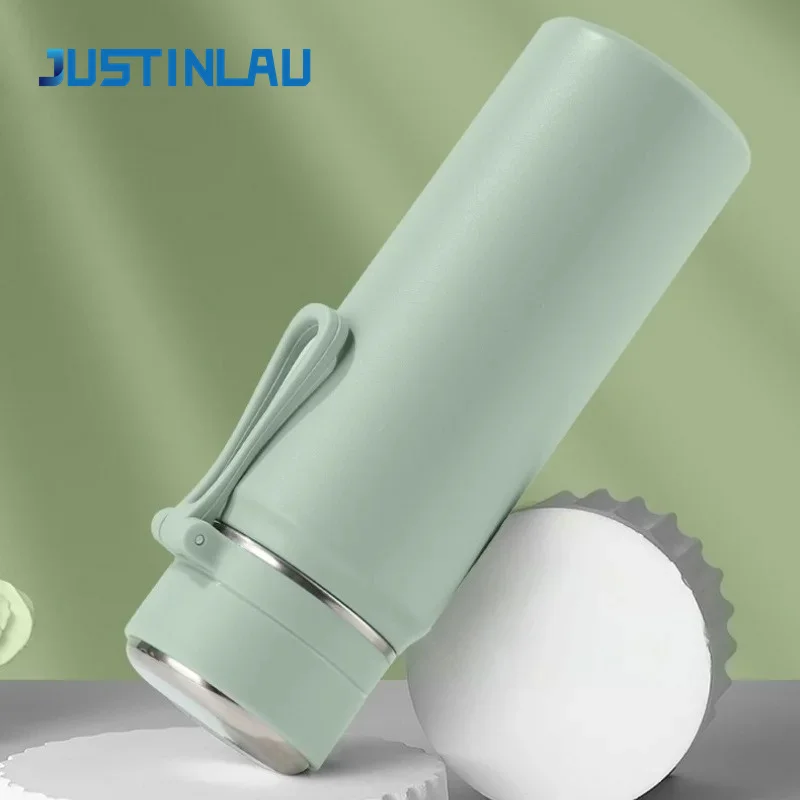 500/600 مللي مكنسة من الفولاذ المقاوم للصدأ قارورة الباردة والساخنة كوب قارورة عازلة جدار مزدوج كوب السيارة الحراري مثلج السفر القدح القهوة كوب معزول