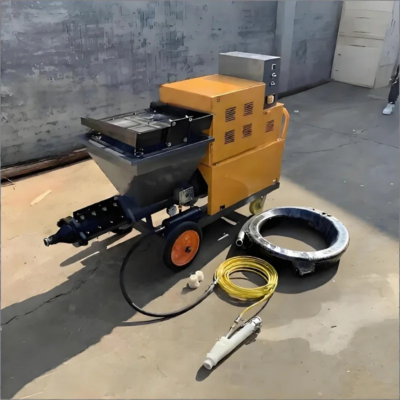 High Efficiency Cement Sand Gypsum Mortar Spraying Machine for Refractory Material Spraying Works