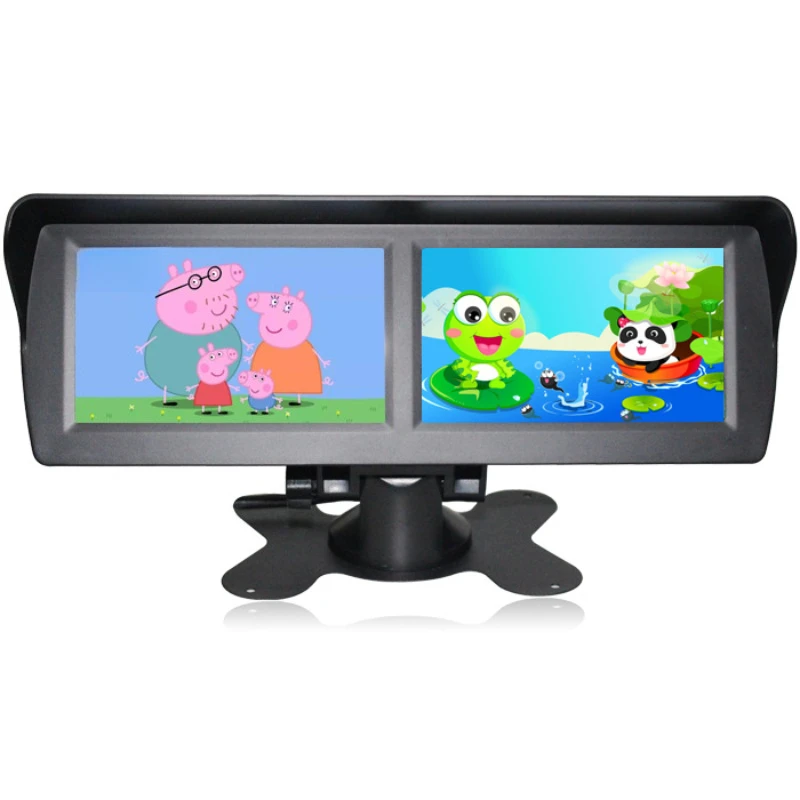 High definition display 4.3 inches, dual screen rearview mirror bracket reversing image, universal display 12-24V