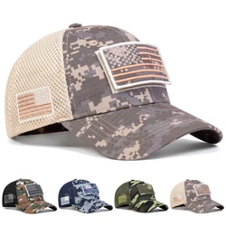 Unisex American Flag Sticker Baseball Net Caps Spring and Summer Outdoor Adjustable Casual Hats Sunscreen Hat