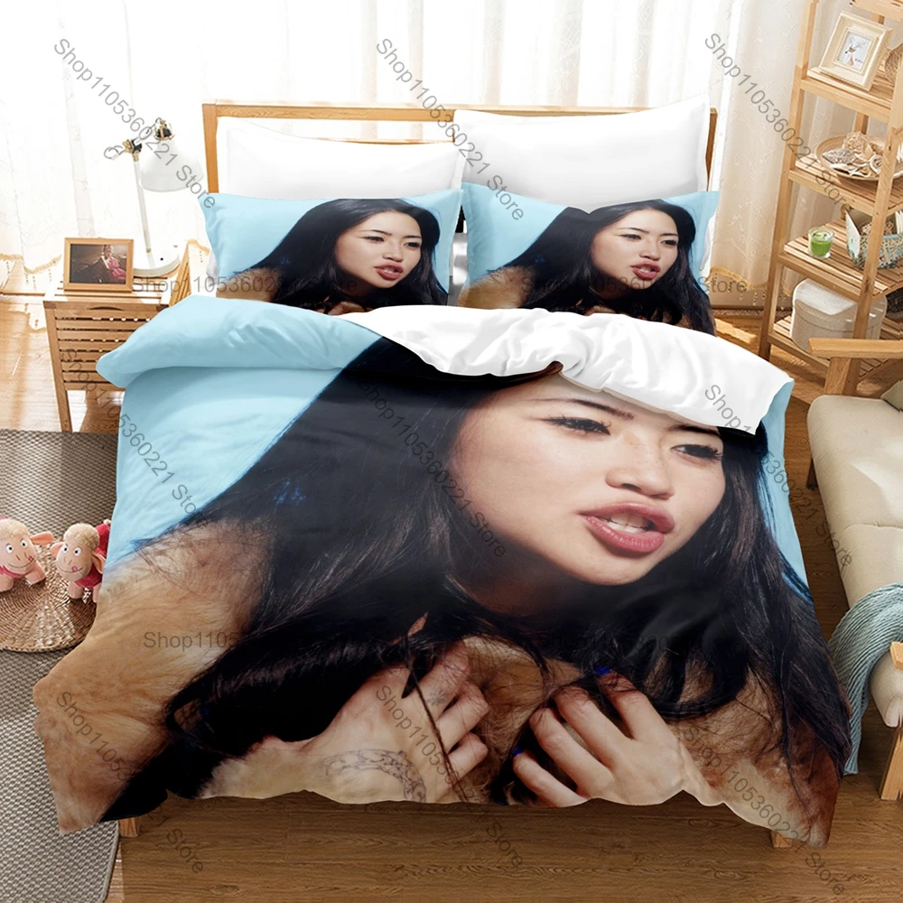 Beabadoobee Singer Theme Bedding Set 3PCS Soft Comfortable Bed Linen Duvet Cover Set Home Bedroom Decor for Fans