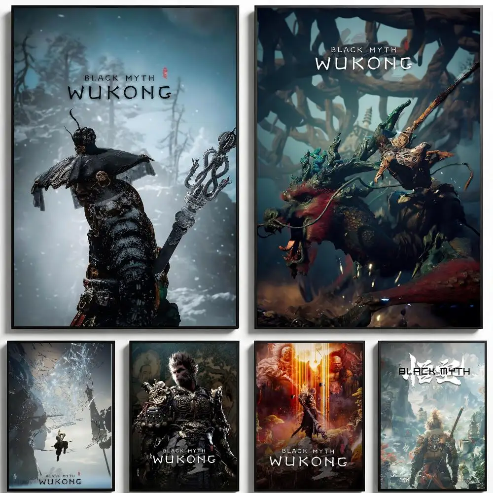 Game Black Myth Wukong Poster Poster HD Printing Fresh Elegant Style Wall Art Home Decor For Living Room Bedroom Gift