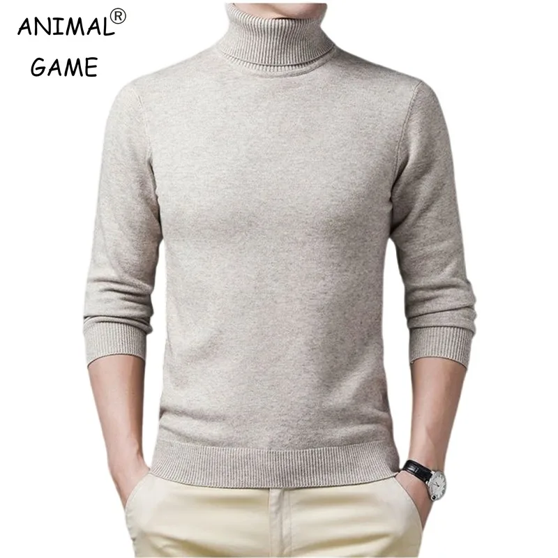 

Спортивная одежда, мужские однотонные пуловеры с высоким воротником, Homme, мужской зимний свитер с длинными рукавами, вязаный базовый теплый топ