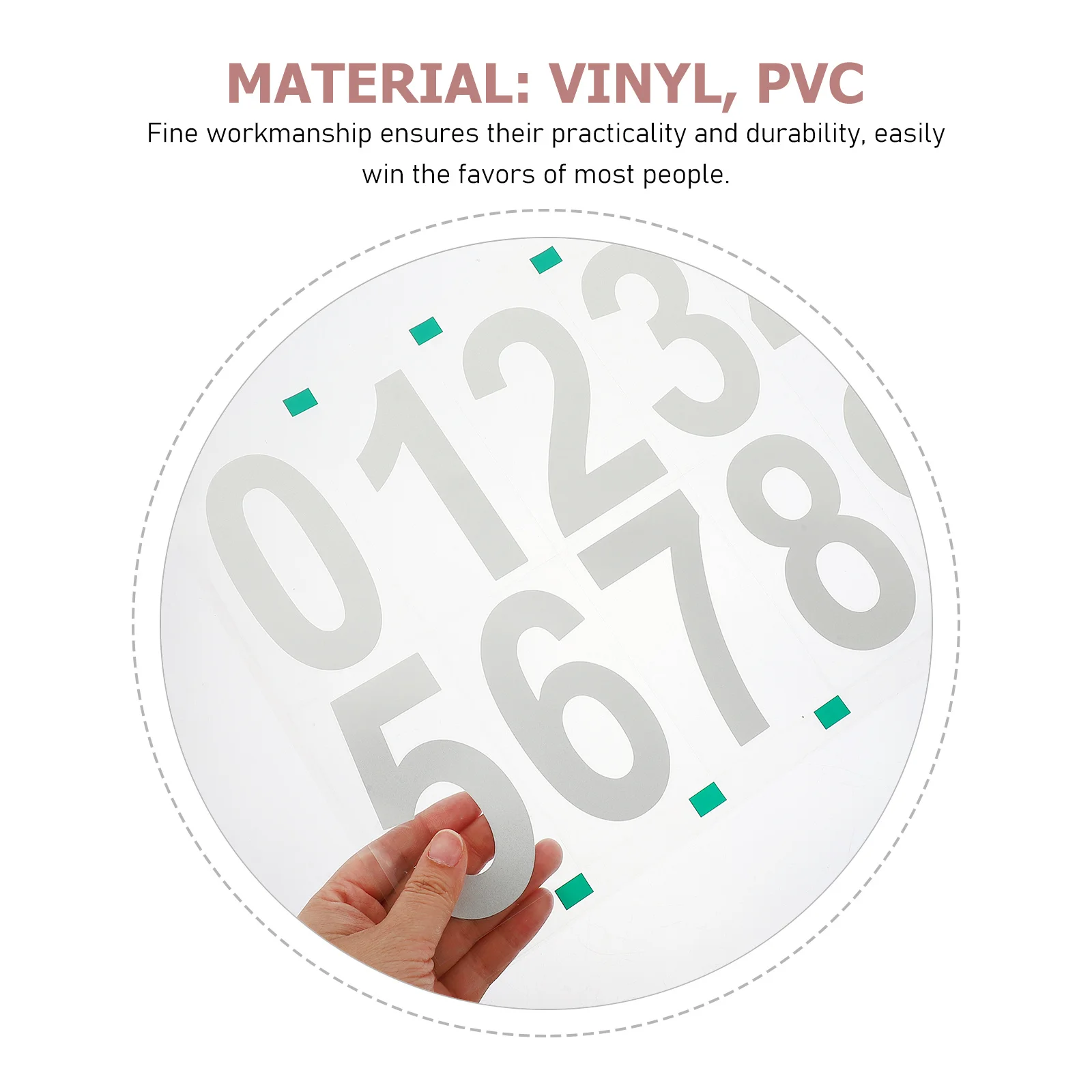 

5 Sheets Large Outdoor Vinyl Number Stickers Self Adhesive for Wheelie Bin Trash Can Mailbox Address Signs Number Stickers