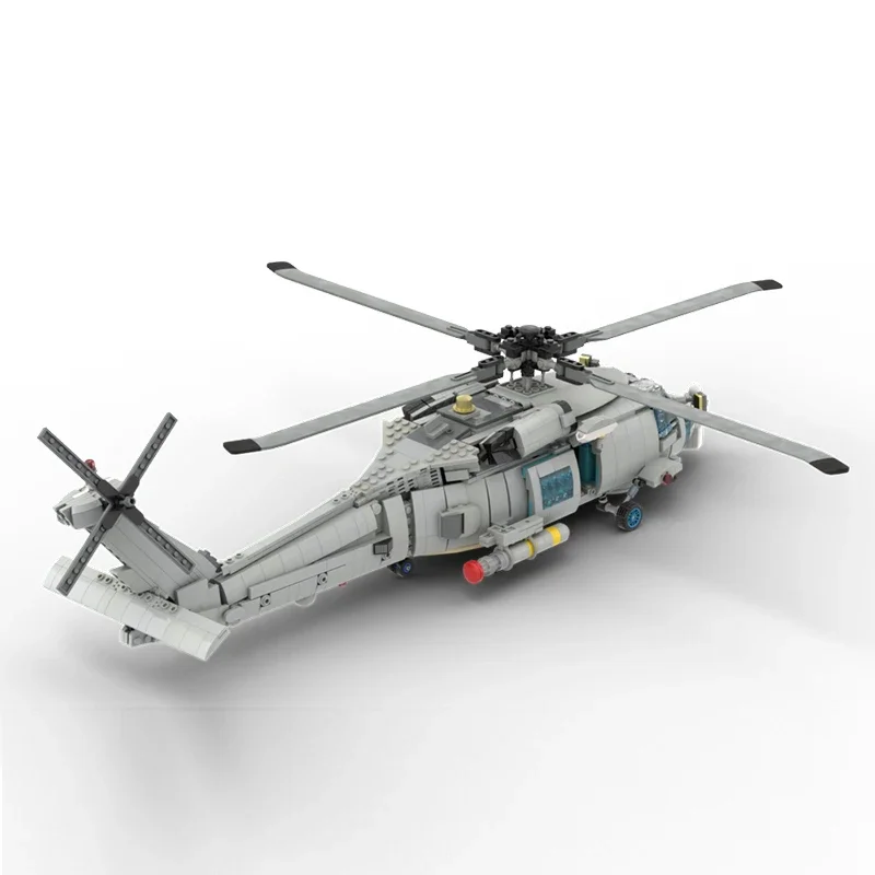 authentic US SH-60B SeaHawk attack helicopter submarine hunting falcon series bricks navy military aircraft blocks army display