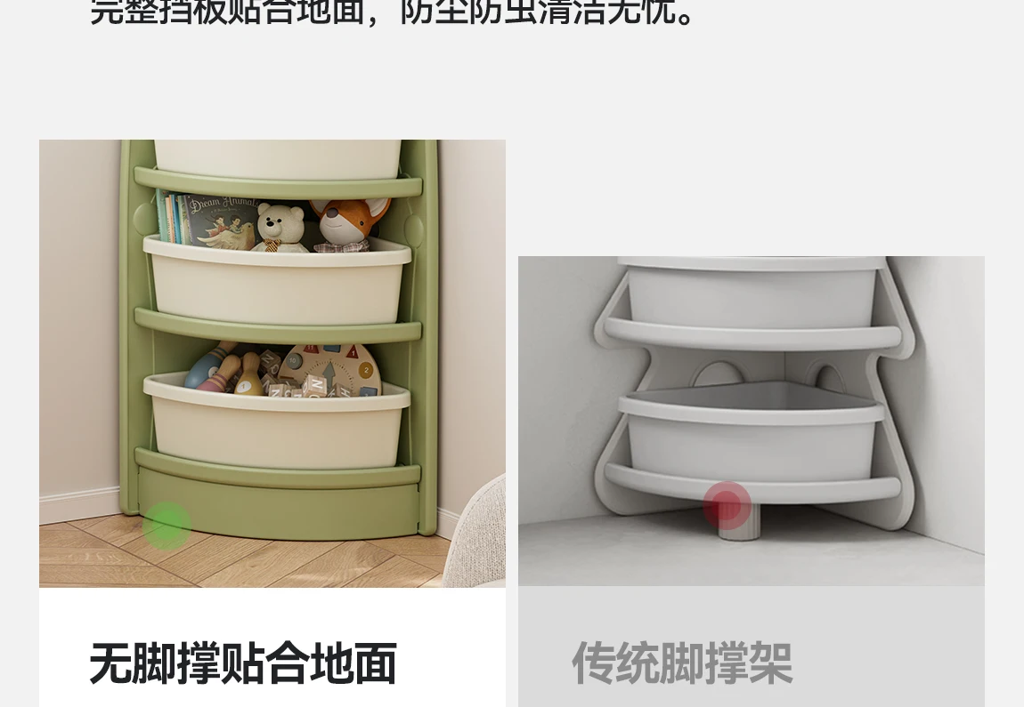 Estante esquinero, armario de almacenamiento para niños, habitación infantil, estante de almacenamiento de juguetes para bebés, caja de almacenamiento multicapa