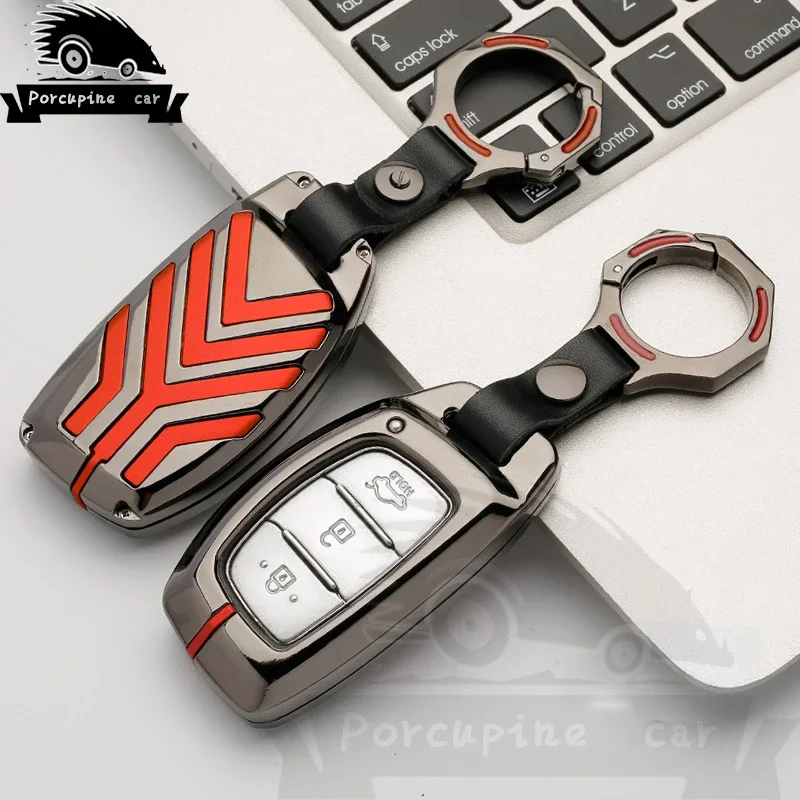 

Zinc Alloy Intelligent Keyless Remote Key Shell Case Cover for Hyundai IX35 Tucson Elantra Sonata I40 I45 Key Buttons