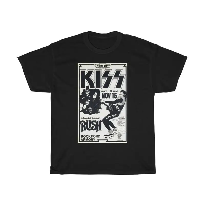 

Винтажная футболка унисекс из плотного хлопка KISS Concert Flyer