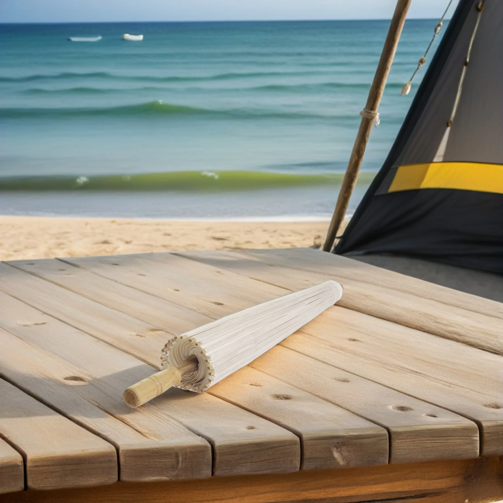 

2Pcs Paper Umbrellas Handmade Chinese Japanese Oil Paper Parasol Wedding Bridal Vintage Decoration Photography Props