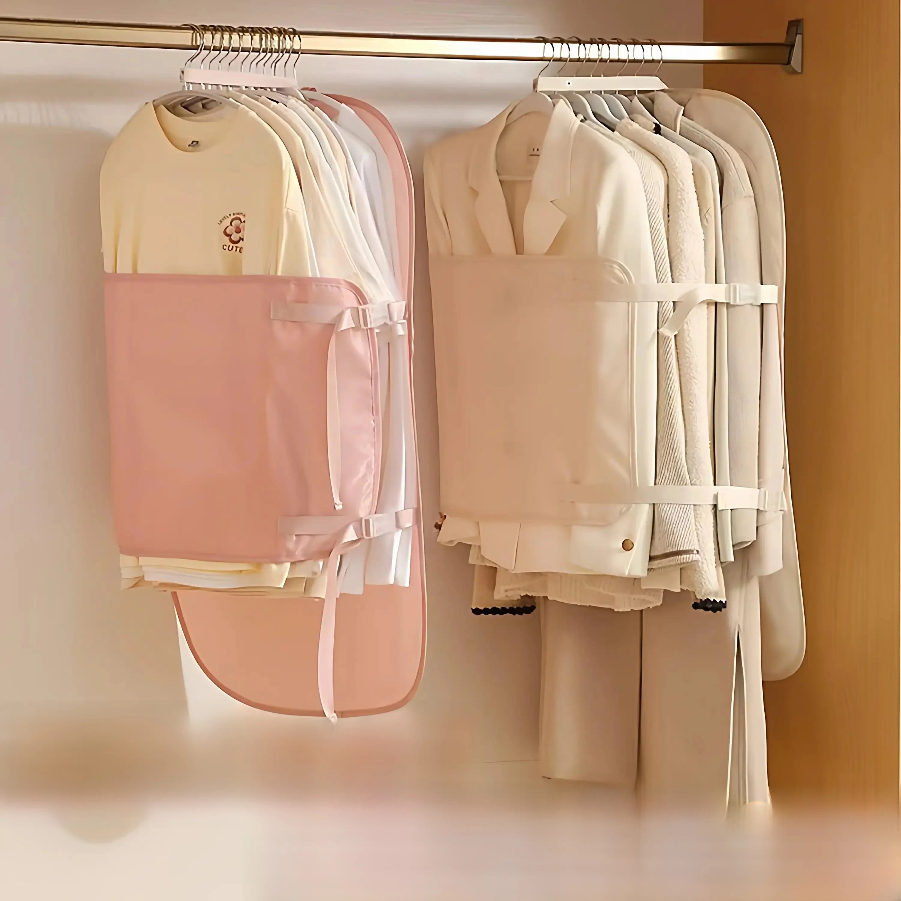 

Clothing Compression Storage Board Dustproof Cover Wardrobe Storage Tool Foldable Fabric down Jacket Storage Bag