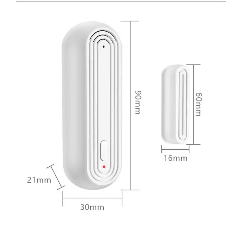 Tuya WiFi Smart Door Window Alarm Sensor Open Closed Detectors 90dB Siren Smart Life APP Reminder Work with Alexa Google Home