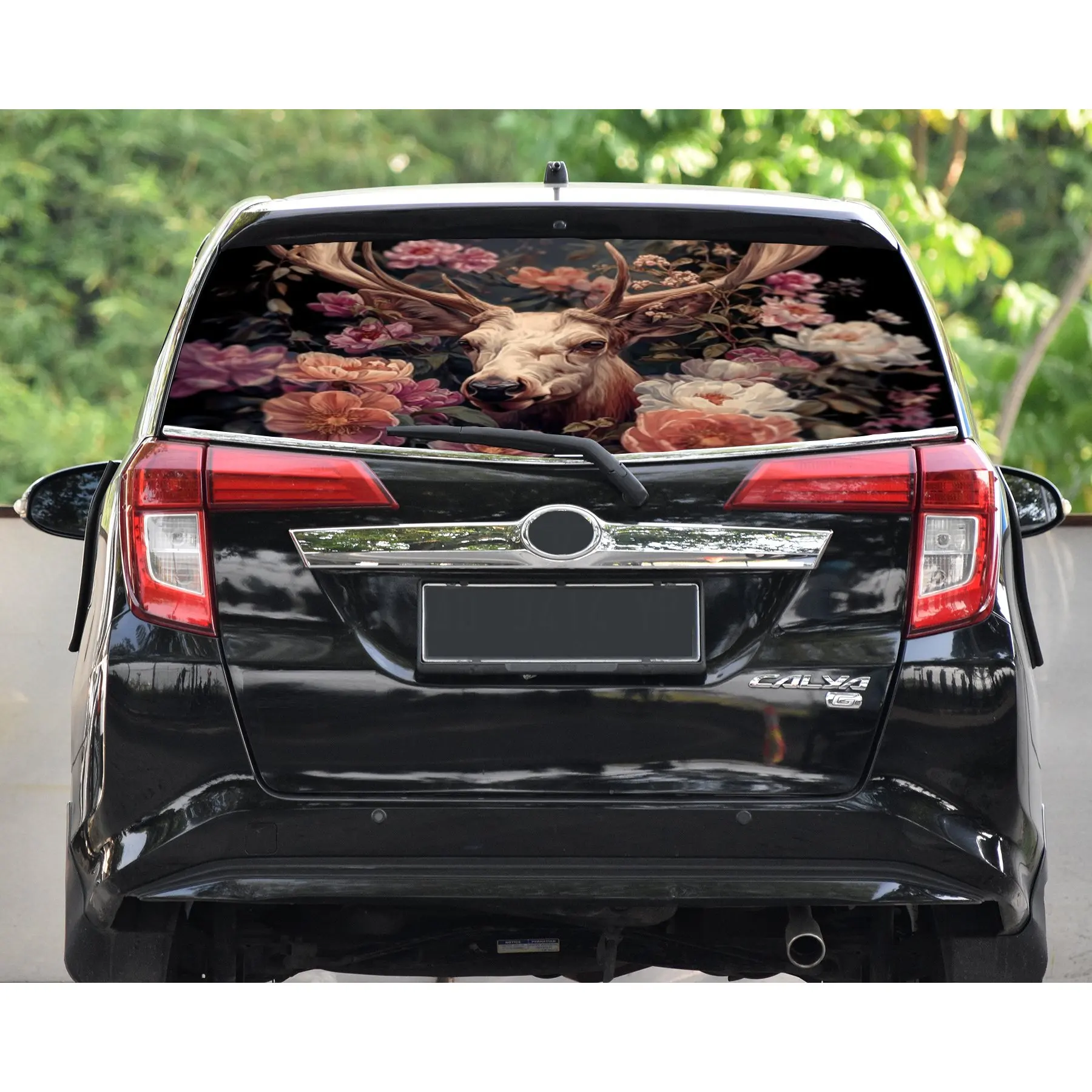 ملصق نافذة السيارة الخلفي المقاوم للماء ذاتي اللصق من مادة PVC، سهل اللصق دون السقوط، وات #3