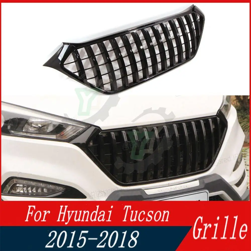 

GT Style Car Accessory Front Bumper Grille Centre Panel Styling Upper Racing Grill For Hyundai Tucson 2015 2016 2017 2018