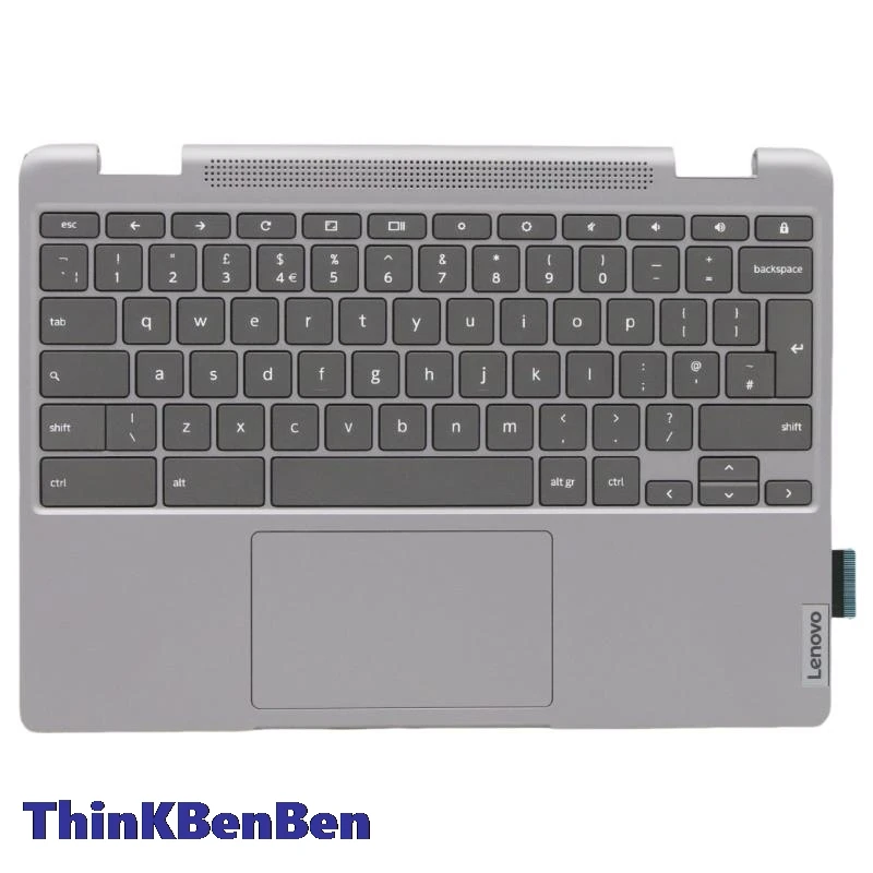 UK English Grey Keyboard Upper Case Palmrest Shell Cover For Lenovo Ideapad Flex 3 Chromebook 11 11IJL6 5CB1D05190