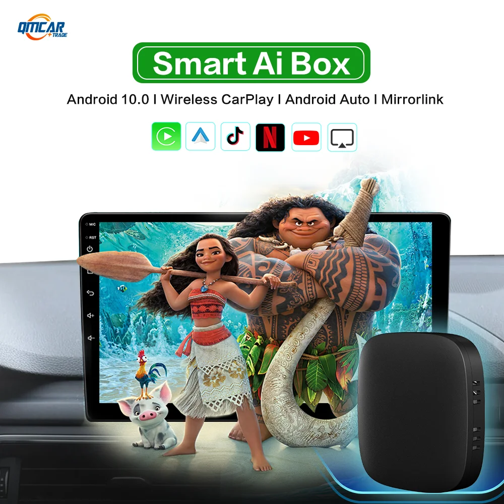 Беспроводной Carplay Ai Box Android Auto Smart TV Box для Mazda Peugeot Hyundai Volvo Porsche Chery Toyota Peugeot Benz VW от...