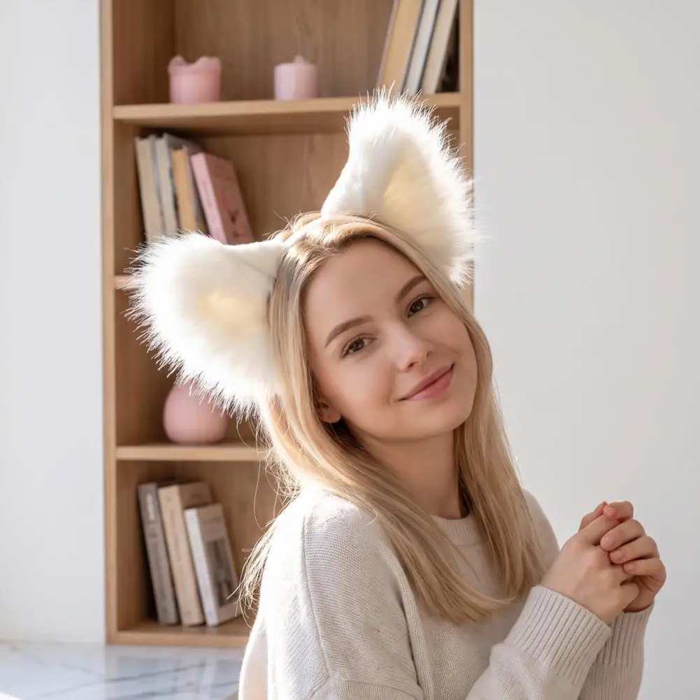Fox Ear Headband Fluffy Fox Ears Headband 3d Plush Hair Accessories Decorative Costume Party Hairband for Women Girls for Party