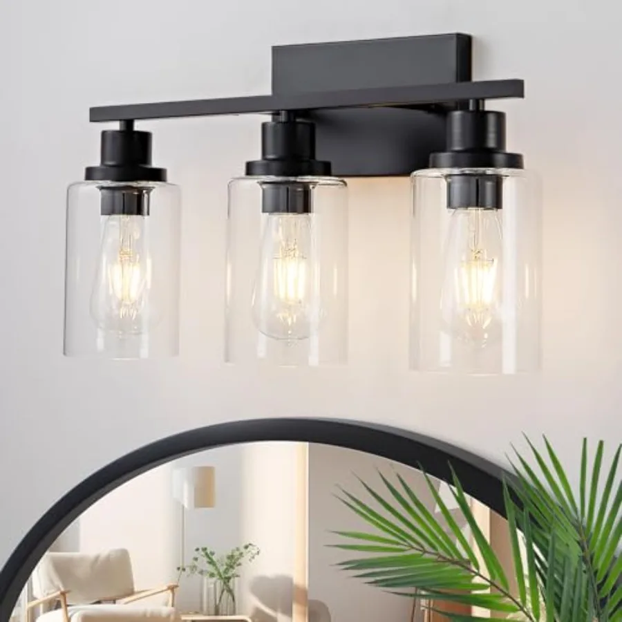 

3 Light Bathroom Light Fixtures Black Vanity Light Over Mirror Modern Farmhouse Wall Lighting Sconces Rustic Industrial Wall La