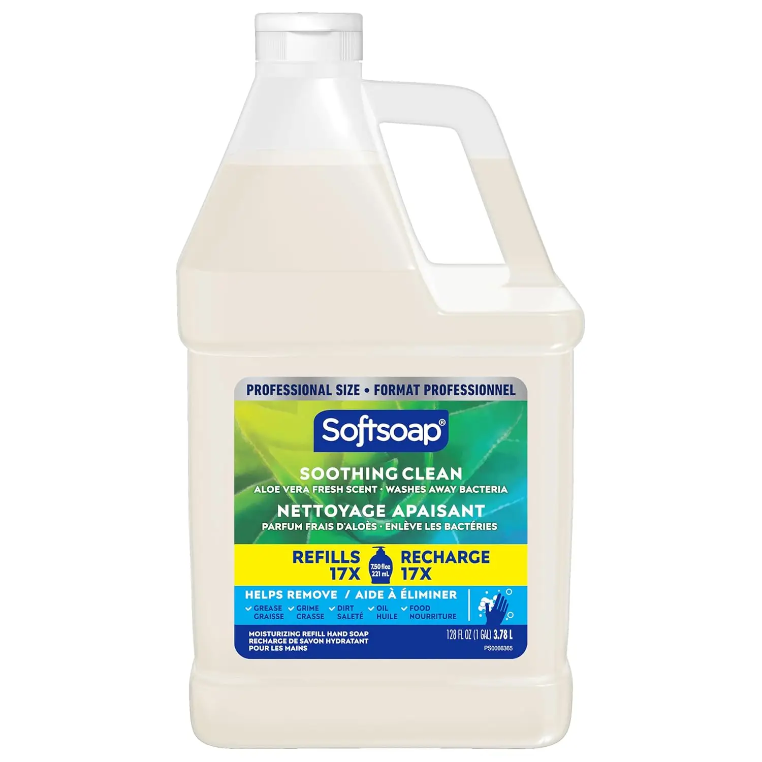 

Refillable Liquid Hand Soap with Aloe Vera, Soothing Clean Scent - 1 Gallon for Gentle Skin Care