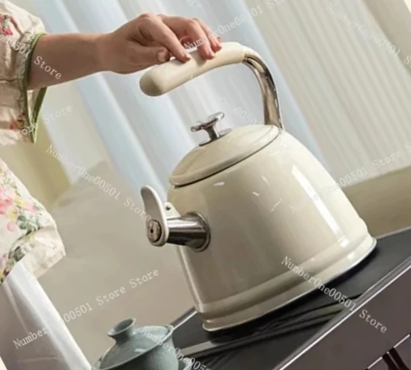 WKF01CR 304 Stainless Steel Whistling Kettle Large Capacity Stovetop Induction Hot Water Boiler