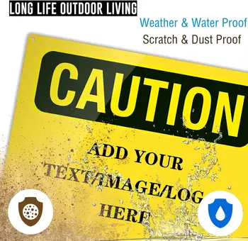 客製化道路安全警示標誌,個人化文字Logo戶外鋁製金屬標誌,適用於家庭、辦公室、花園、道路等場所。 6 最佳銷售 客製化金屬標誌 - №5