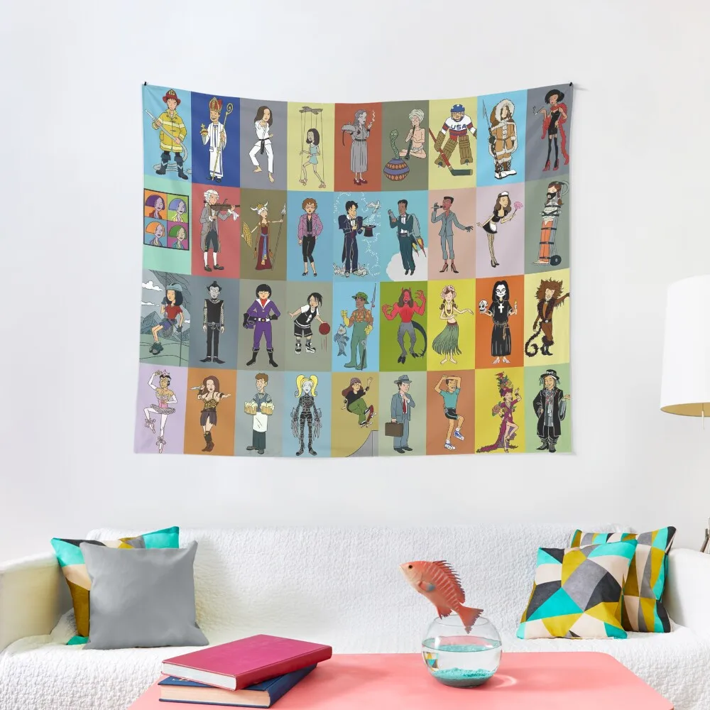 

Daria Season 2 Alter Egos Tapestry Wall Tapestries House Decor Tapestry