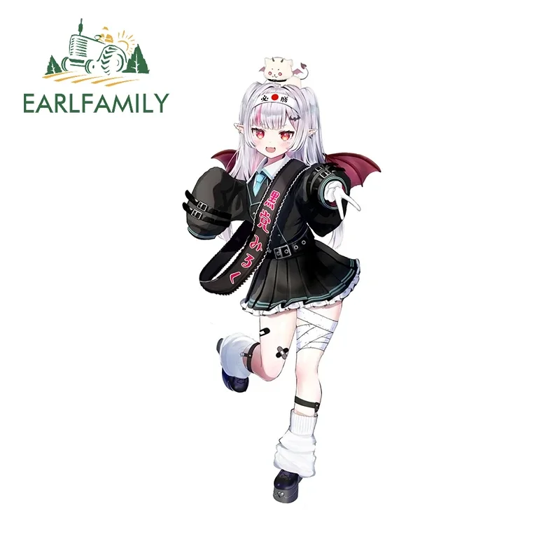 EARLFAMILY مسلية Hololive دراجة نارية ملصقات السيارات المألوف الكرتون فتاة الشارات كبيرة مضحك اكسسوارات السيارات الفقرة السيارات