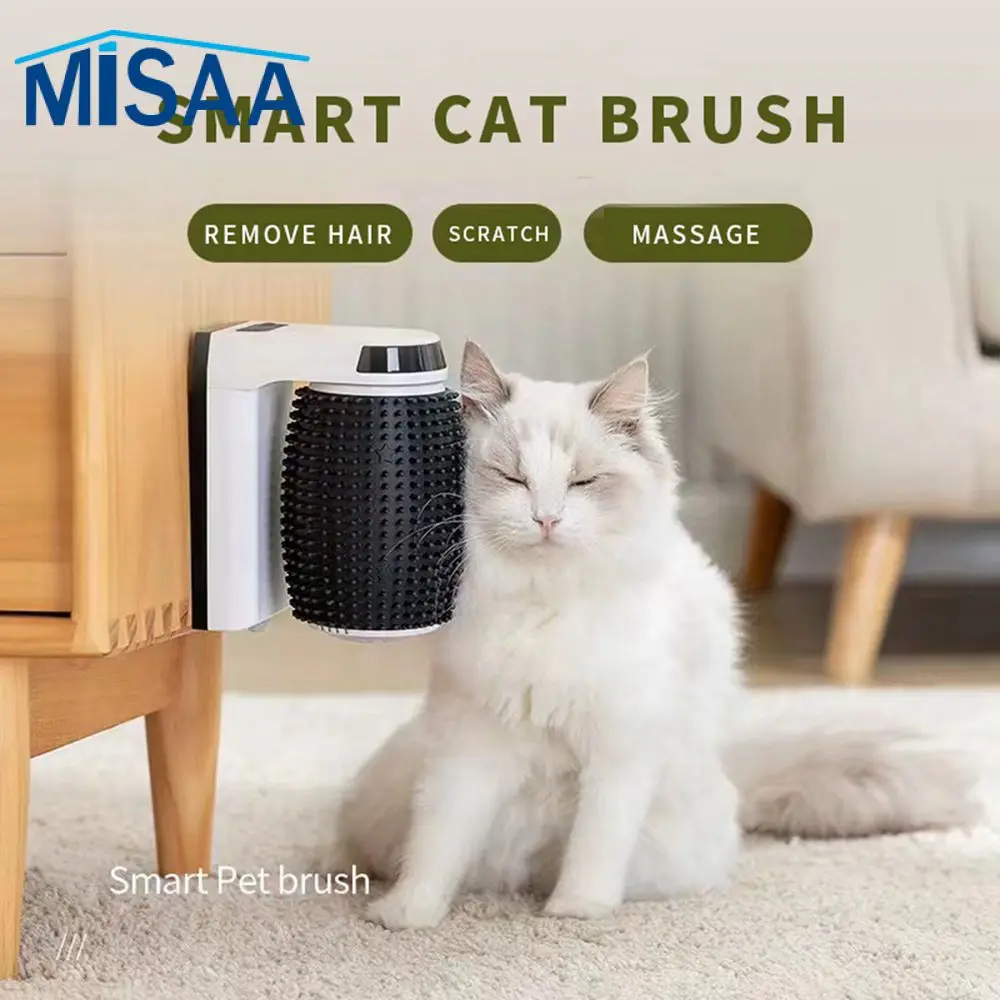 

Massager Smart Automatic Wall Corner Pet Supplies Smart Hair Brush Automatic Rotating Usb Charge Cat Supplies Cat Brush