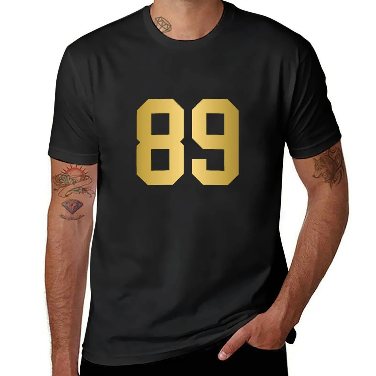 

Golden Number 89 - Sports Numbers T-Shirt quick-drying aesthetic clothes tops workout shirts for men