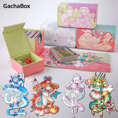 Laundry Dragonmaid Dragonite Deck Box Dicewinder for YGO PTCG,Fits 100 Double-Sleeved Cards,Dice Tray Card Storage Box TCG OPCG