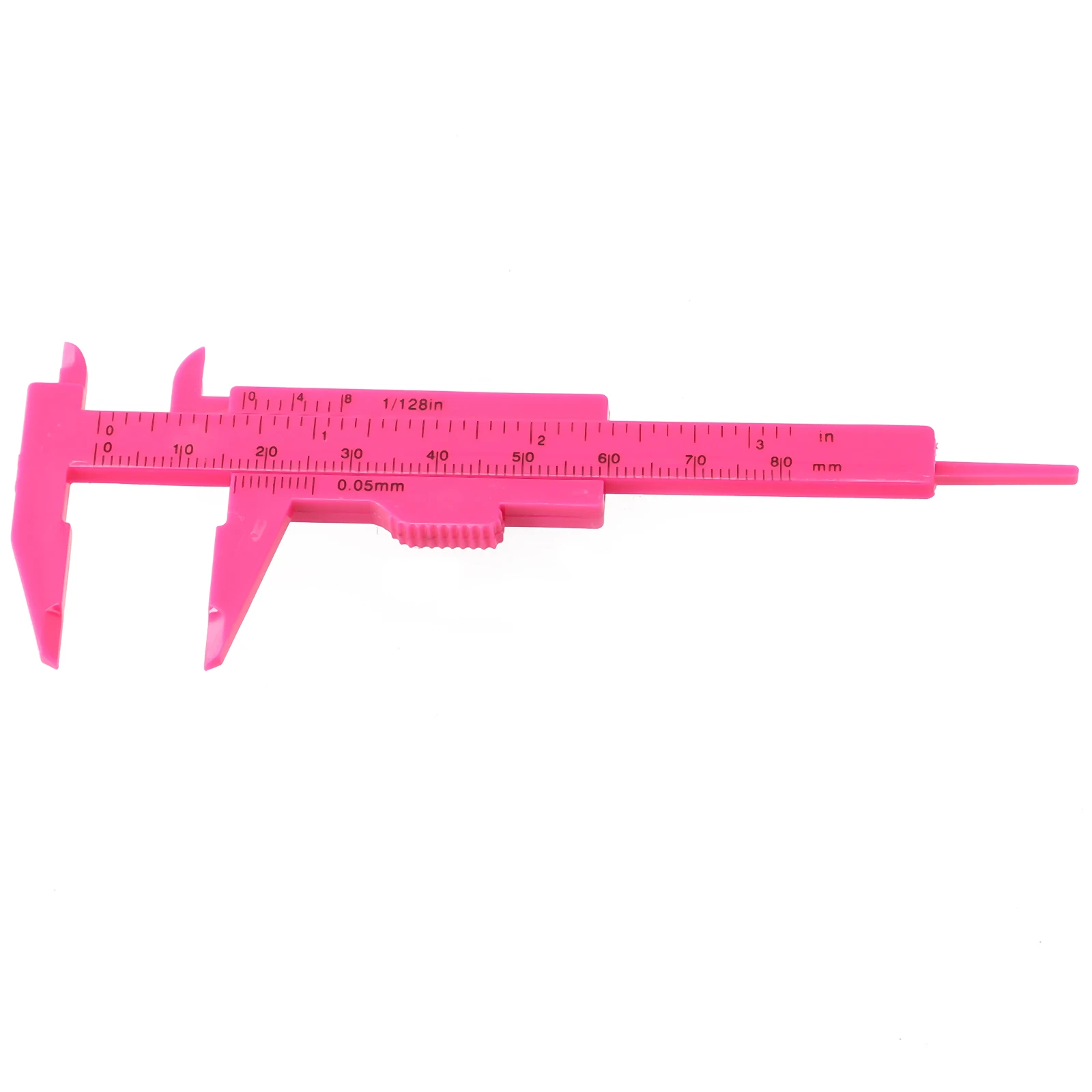 Sturdy Plastic Sliding Vernier Caliper Gauge Measure Tool Double Scale Ruler 080mm for Quick Inside and Outside Measurements