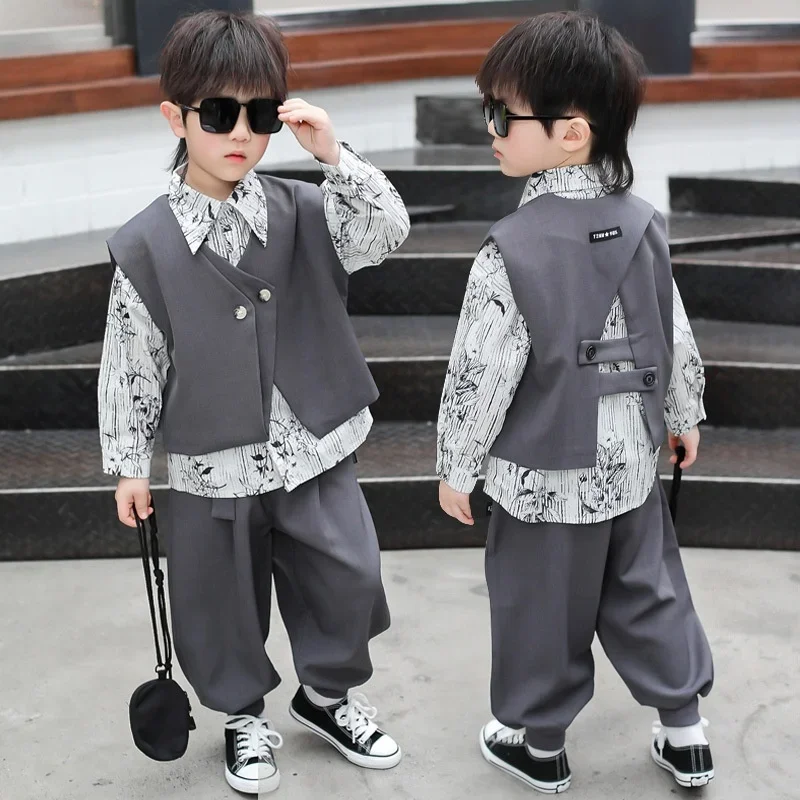 

Boys 2025 Top + Pants Two-piece Set of Spring and Autumn New Products Children Children's Top and Bottom Clothes Set KidsOutfits
