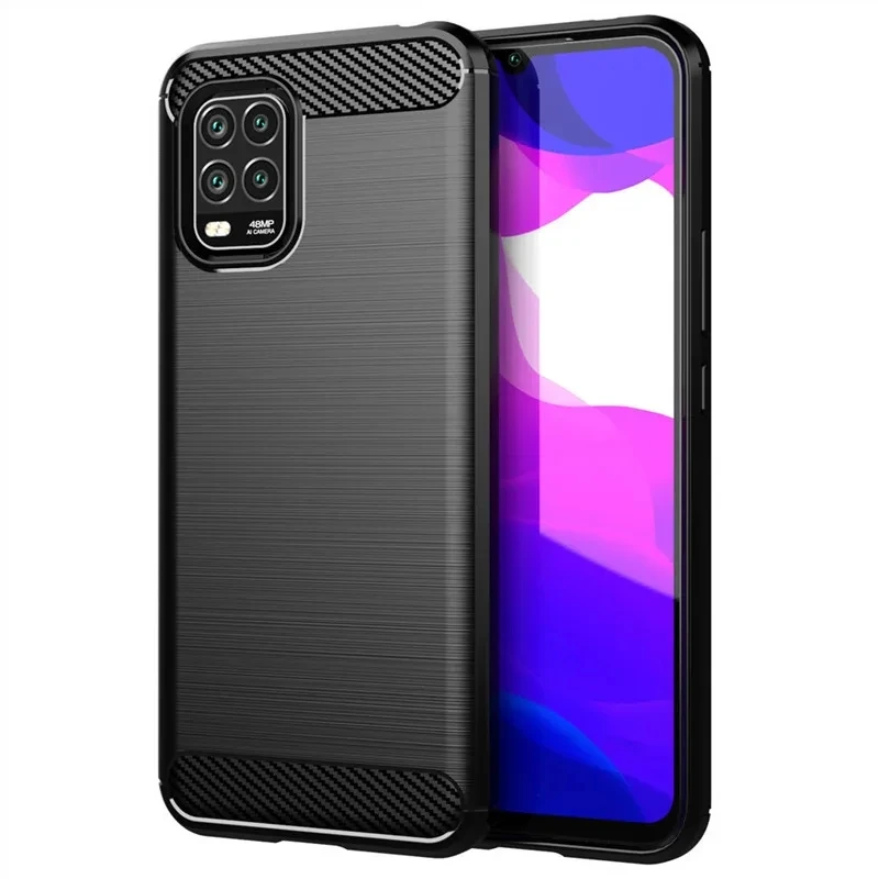 Dla Xiaomi Mi 10 Lite Mi10 lite Miękkie silikonowe etui Luksusowe etui z włókna węglowego dla mi 10lite 5g mi10lite Wstrząsoodporne matowe etui — zdjęcie produktu 5