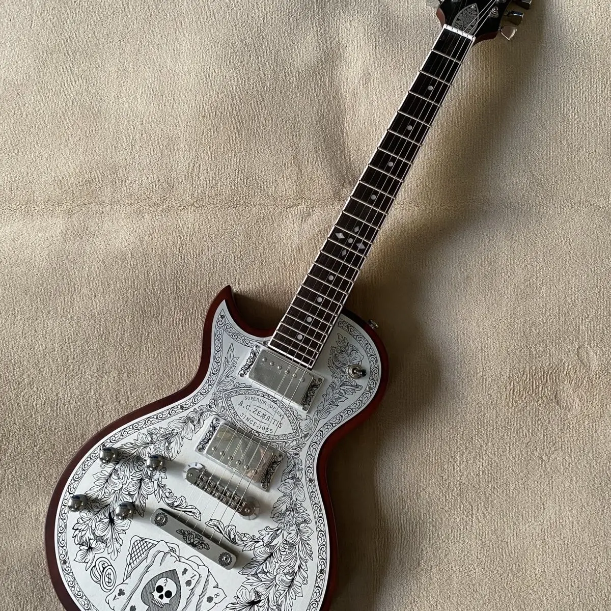 

Left hand guitar matte aluminum plate exquisite guitar, domestic guitar Musical Instruments